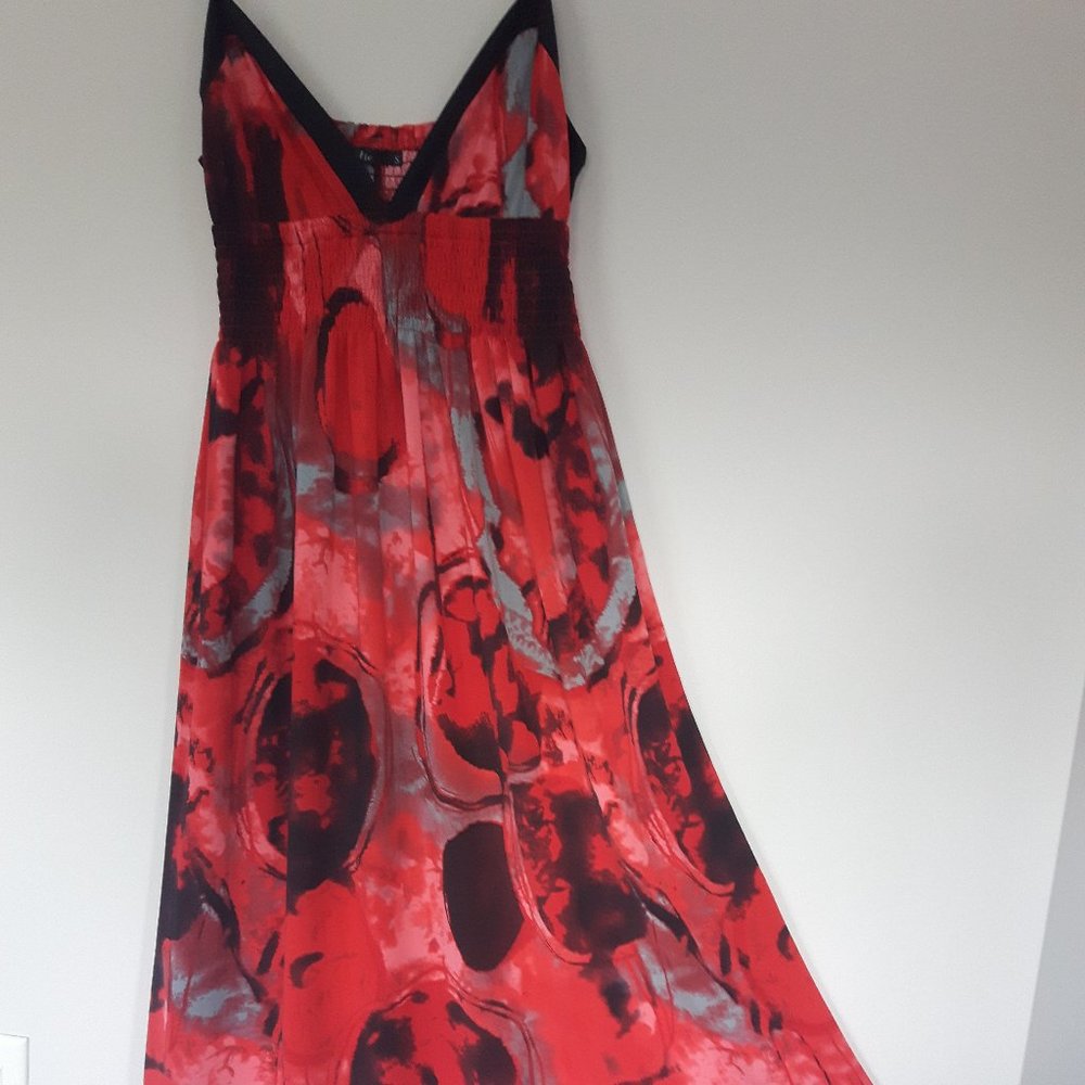 Cami Maxi Dress in Red Floral